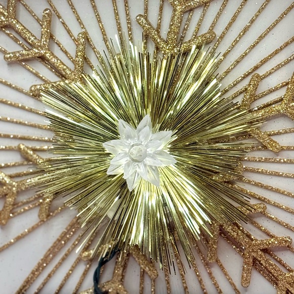 14.5” Ashland LED Golden Lighted Christmas Tree Topper 10 Clear Lights - Picture 2 of 4